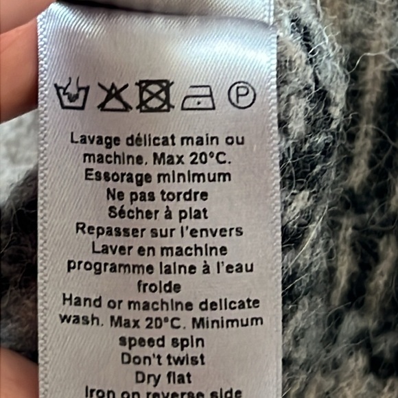 ZADIG & VOLTAIRE Mia Wool-Blend Camo Jacquard Knit Cardigan/Coat Size XS/S - Picture 16 of 16